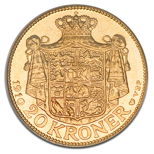 20 Kroner Danish Krone Frederik Viii Gold