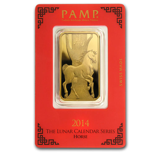 1 Ounce Pamp Suisse Gold Bar Lunar Horse Series 1 Ounce Pamp Suisse Gold Bar Lunar Horse Series