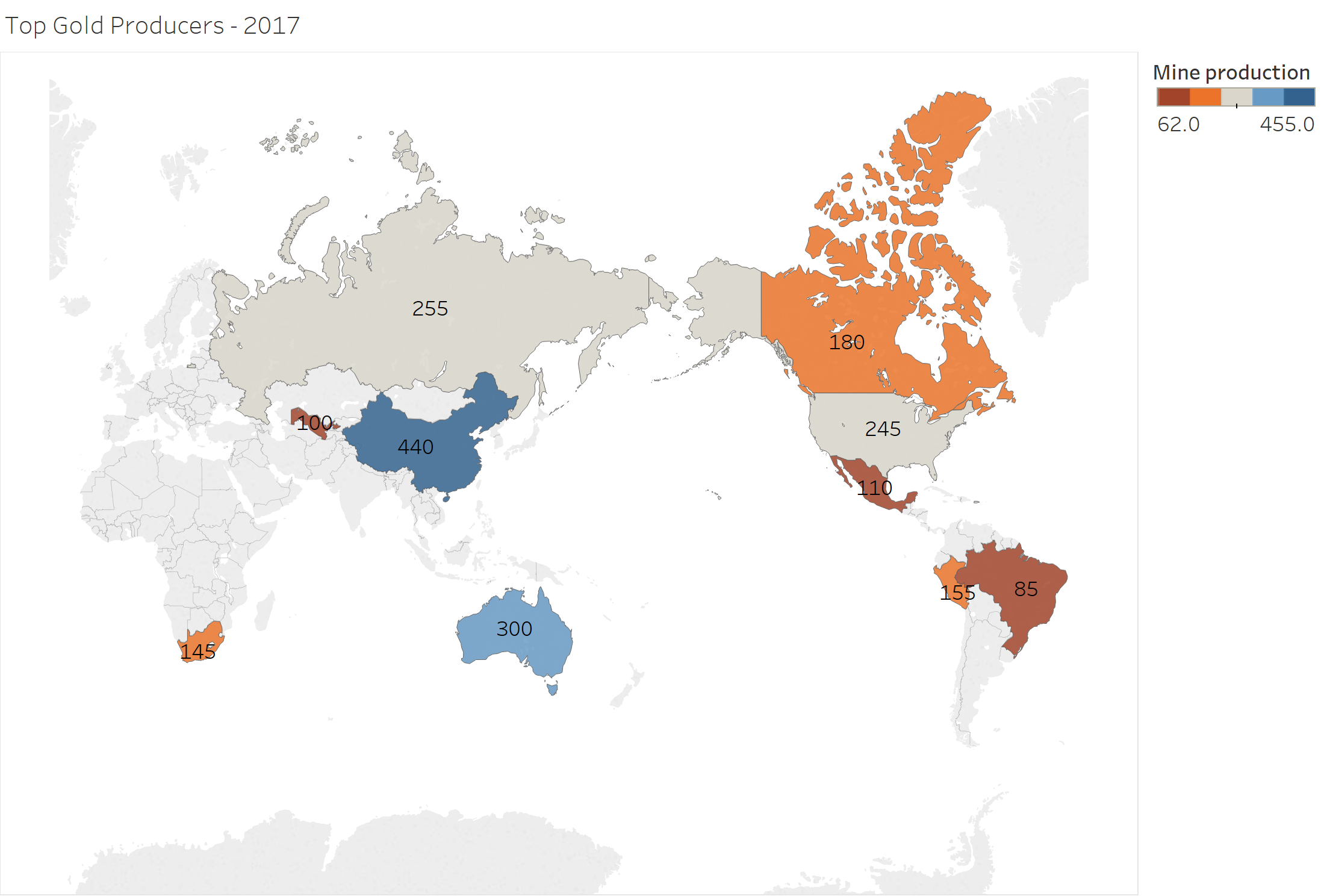 The World's Top Gold Producing Countries SwissBullion.ch Buy and